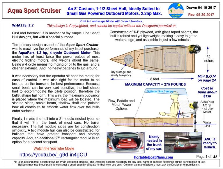 PORTABLE BOAT PLANS