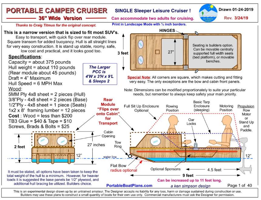 portable boat plans