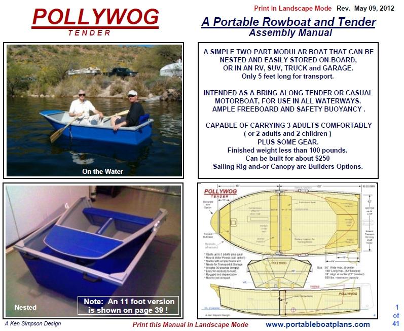 PORTABLE BOAT PLANS